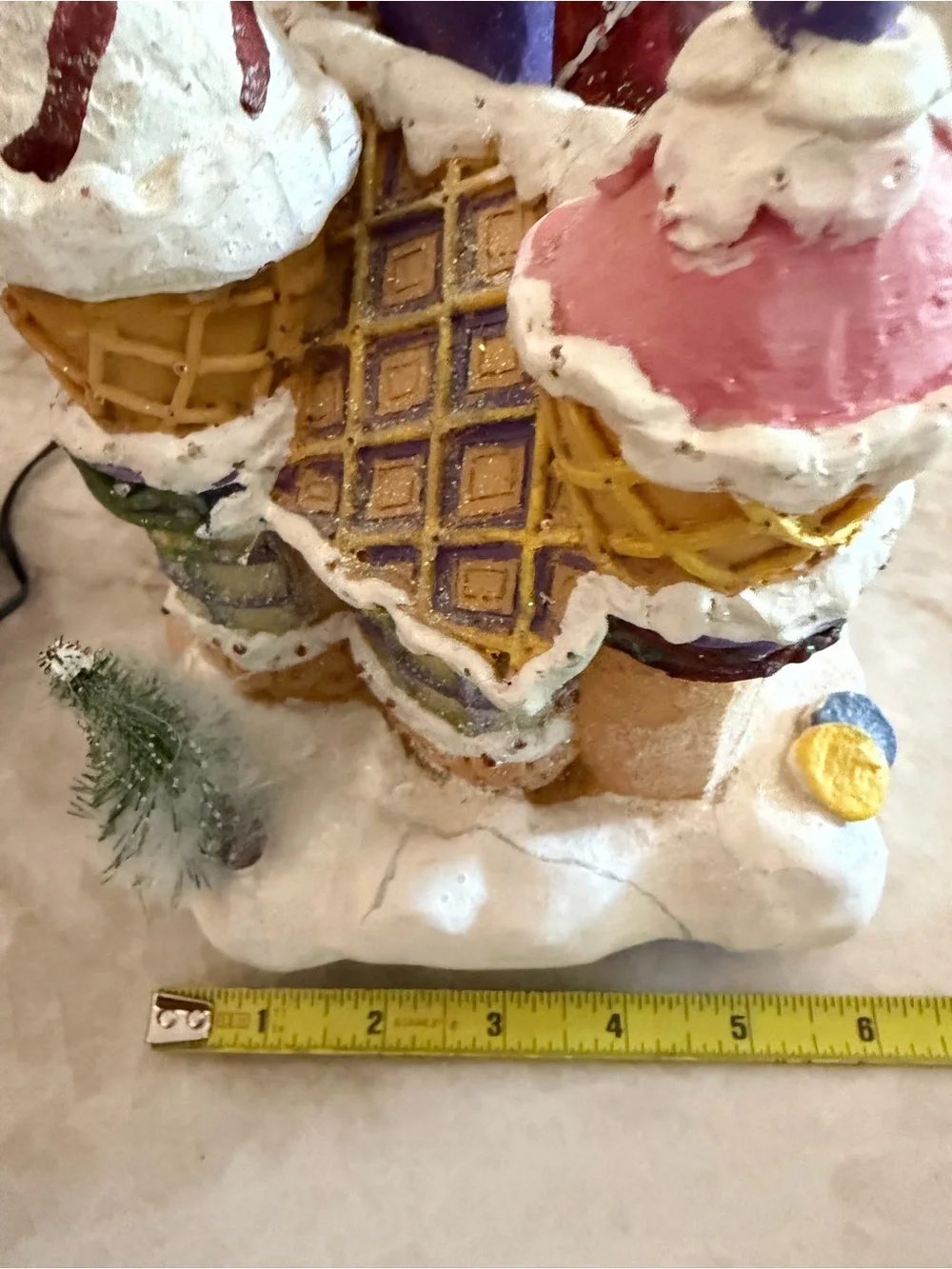 Vintage gingerbread Christmas village with